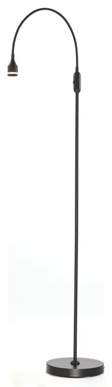 56" Black Arched Floor Lamp