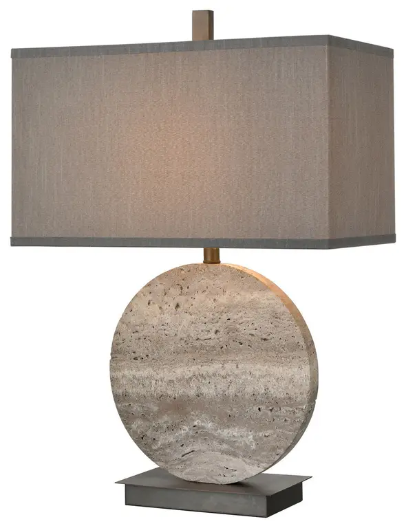 Buena Suerte 1 Light Table Lamp, Dark Dunbrook/Gray Stone