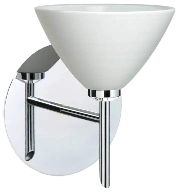 Domi 1 Light Wall Sconce, Chrome, LED, Chalk Glass