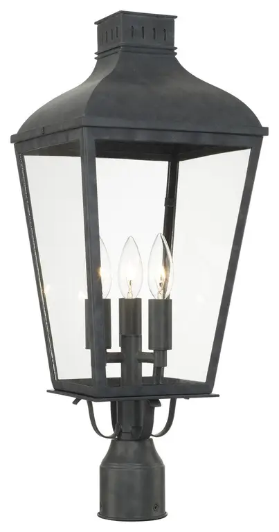 Dumont 3-Light Post Mount, Graphite