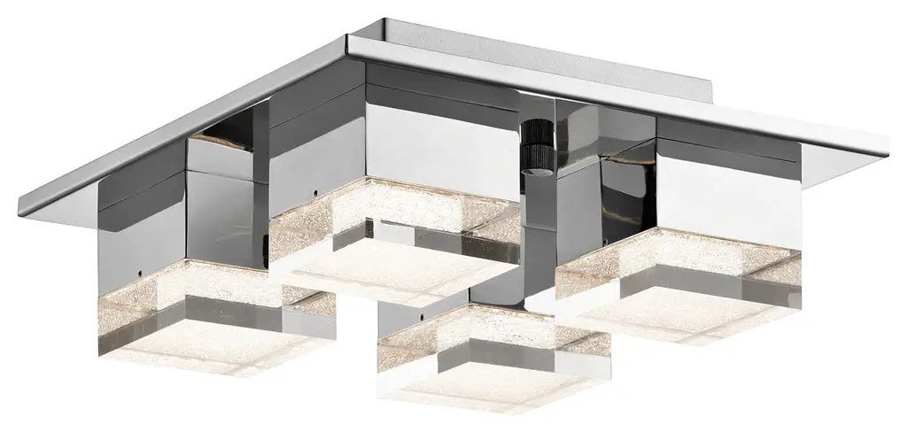 Elan Gorve Large Flushmount Gorve 4 Light 12"W LED Flush Mount - Chrome