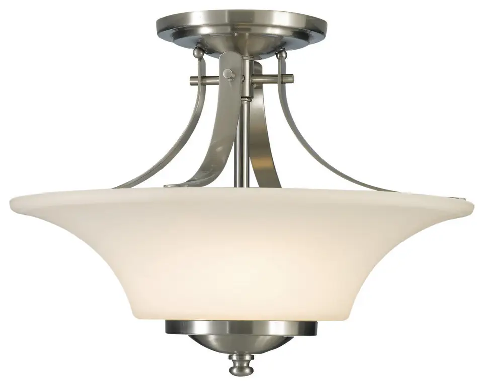 Feiss SF241BS Two Light Ceiling Fixture Feiss Barrington Brushed Steel