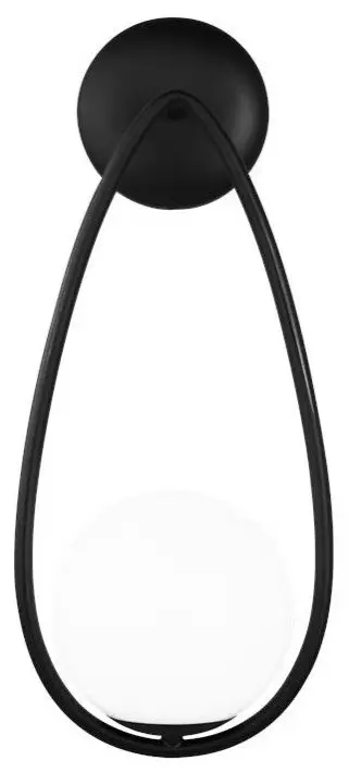 Generation Lighting AEW1011MBK Galassia One Light Sconce in Midnight Black