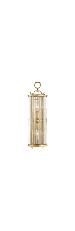 Glass No.1 2-Light Wall Sconce, Aged Brass