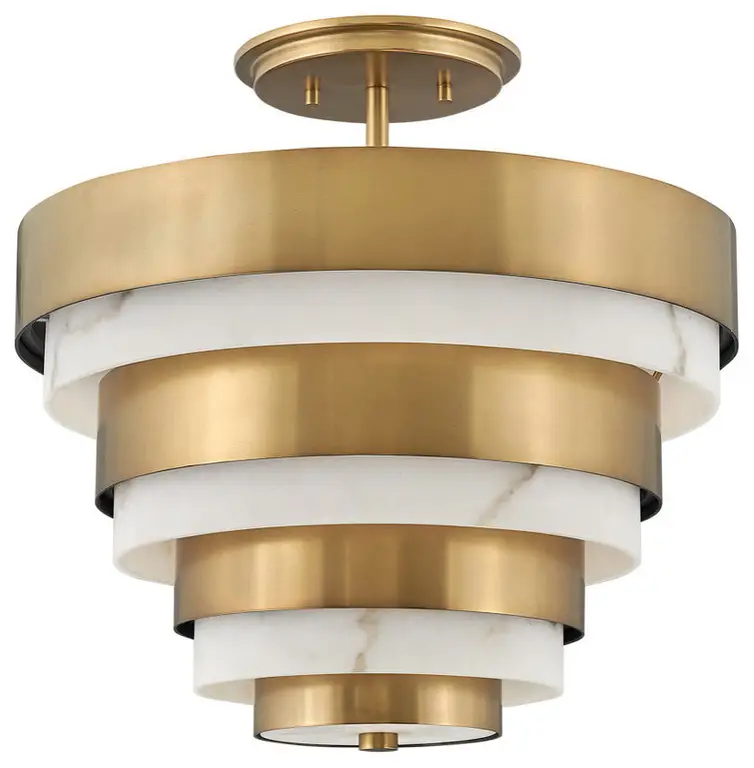 Hinkley Echelon 30183HB Medium Semi Flush, Heritage Brass