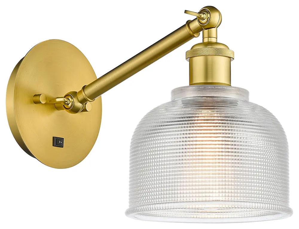 Innovations 317-1W-SG-G412-LED 1-Light Sconce, Satin Gold