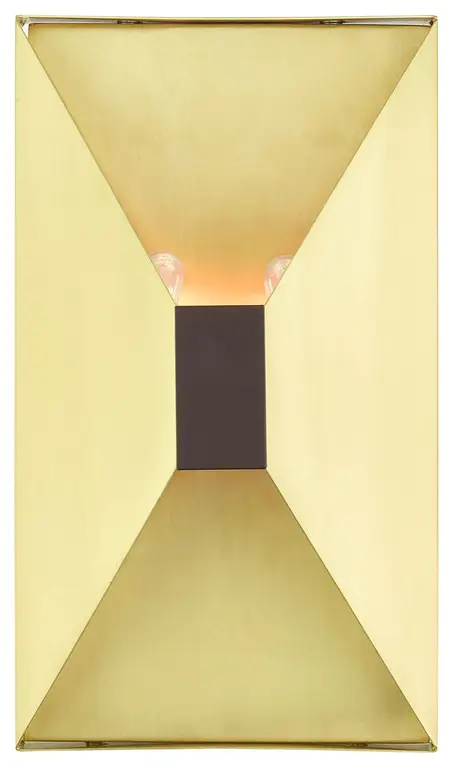 Lexford 2 Light Wall Sconce, Satin Brass