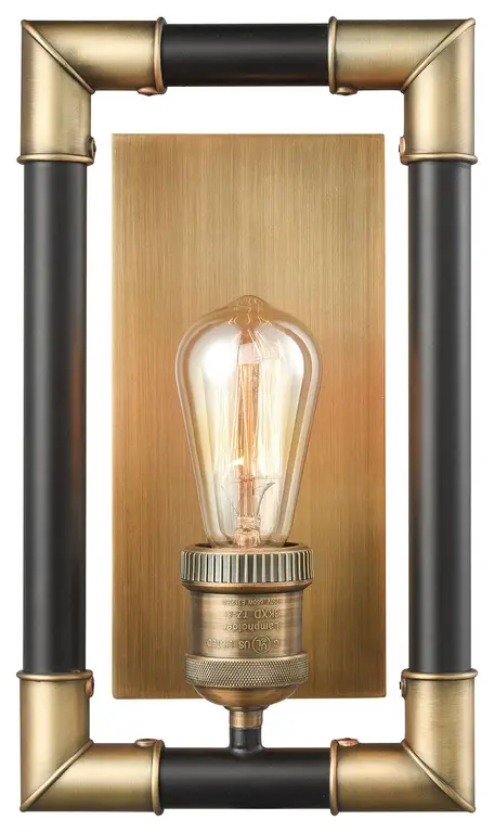 Lisbon 1 Wall Sconce Classic Brass, Oil Rubbed Bronze