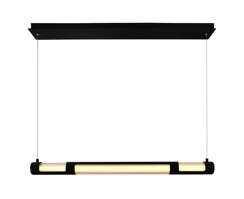 Neva 36 in LED Integrated Black Chandelier