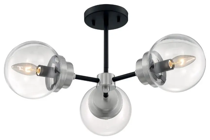 Nuvo Lighting 60/7133 Axis - 3 Light Semi-Flush Mount