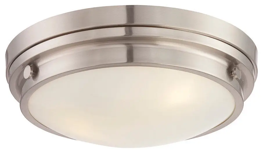 Savoy House Lucerne Flush Mount, Satin Nickel