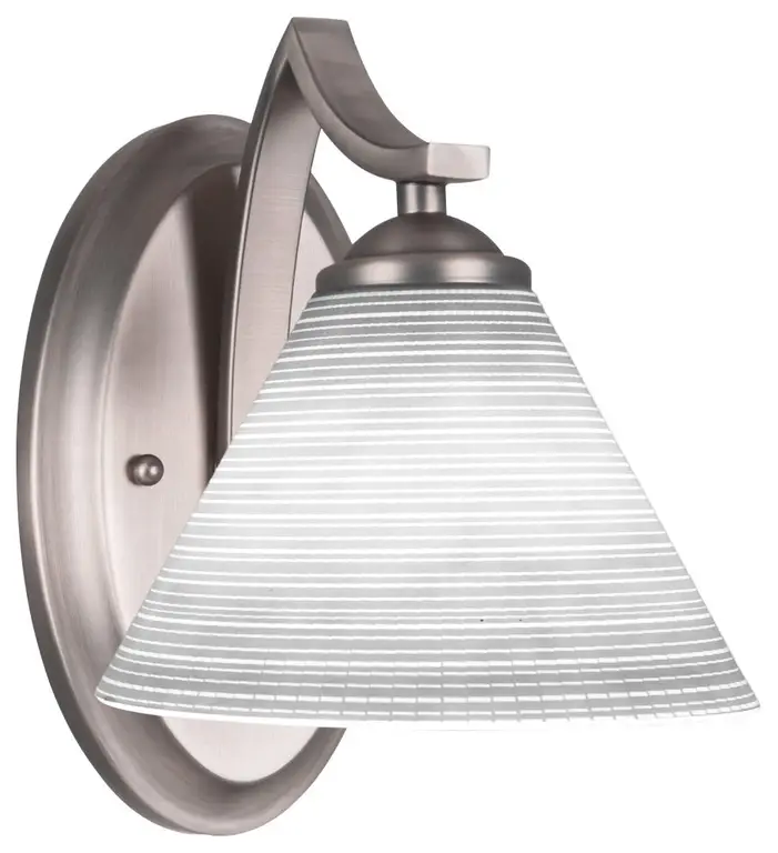 Zilo Wall Sconce Shown, Graphite Finish With 7" White Matrix Glass